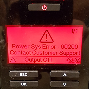 APC UPS Will Potentially Explode If Showing This Error When Turning It On