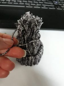 Mini Yarn Hats Craft - Step 9
